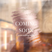 Editable Stylish Bronze Business Coming Soon  ウィンドウサイン (シート2)