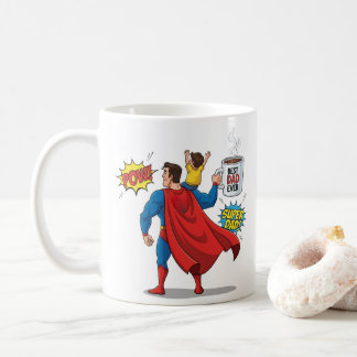 Editable Superhero gift mug superdad the best dad コーヒーマグカップ