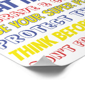 Editable Superhero Print for Kids Room ポスター (角)