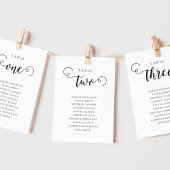 Editable Table Number Seating Chart Card 招待状