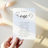 Editable Table Number Seating Chart Card 招待状