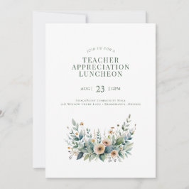 Editable Teacher Event Invitation – Appreciation o 招待状