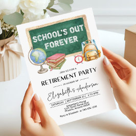 Editable Teacher Retirement Party Invitation (Digi 招待状