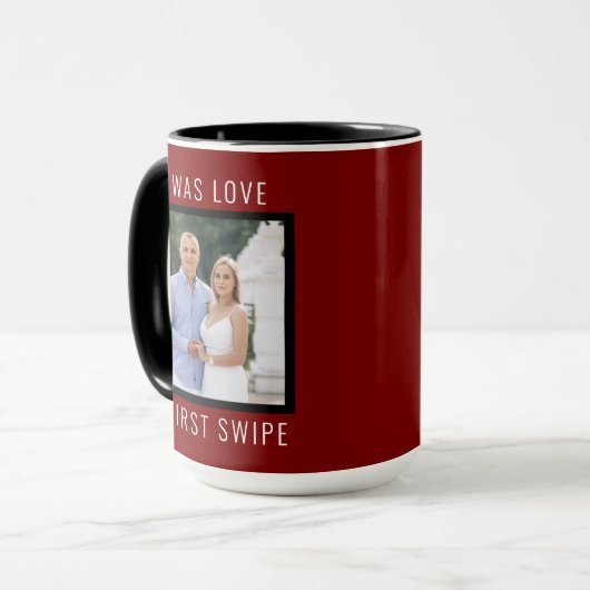 Editable Text and Custom Photo Valentine's Day  マグカップ (正面左)