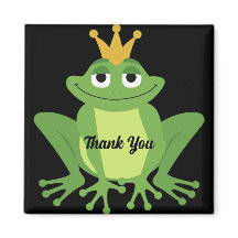 Editable Thank You – カエルが王冠を被る