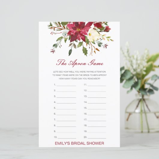 Editable The Apron Game Bridal Shower Game (スタンド正面)