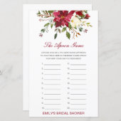 Editable The Apron Game Bridal Shower Game (正面/裏面)