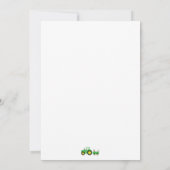 Editable Tractor Farm Party Birthday Invitation 招待状 (裏面)