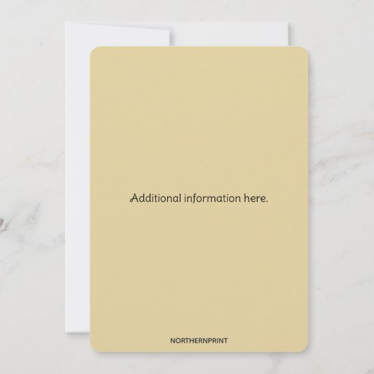 Editable Tree and Green Leaves 招待状 (裏面)