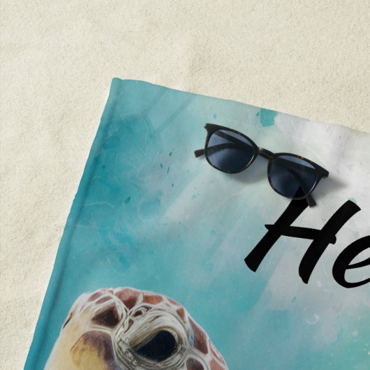 Editable Turtle ビーチタオル (インサイチュ)