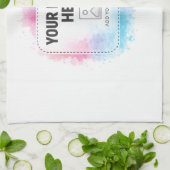 Editable Watercolor Design Template – Your Design キッチンタオル (折り畳み)