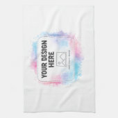 Editable Watercolor Design Template – Your Design キッチンタオル (縦)