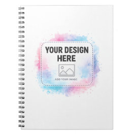 Editable Watercolor Design Template – Your Design ノートブック