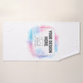 Editable Watercolor Design Template – Your Design バスタオル (バスタオル)
