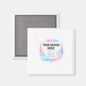 Editable Watercolor Design Template – Your Design マグネット (正面/裏面)