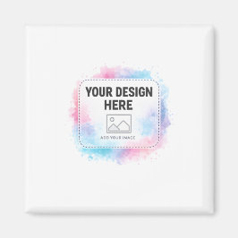 Editable Watercolor Design Template – Your Design マグネット