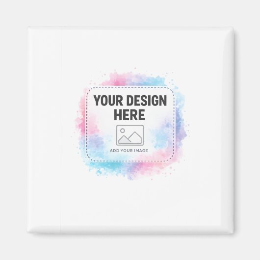 Editable Watercolor Design Template – Your Design マグネット (正面)