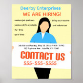 Editable We Are Hiriting ポスター (正面)