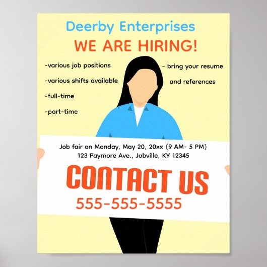 Editable We Are Hiriting ポスター (正面)