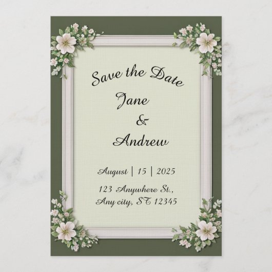 Editable wedding 招待状 (正面)