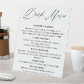 Editable Wedding Drinks Menu Tabletop Sign 台座サイン (インサイチュ)