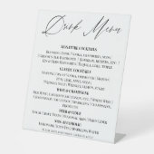Editable Wedding Drinks Menu Tabletop Sign 台座サイン (正面)