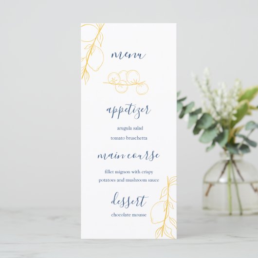Editable Wedding Menu メニュー (スタンド正面)