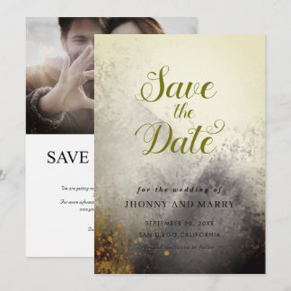 Editable Wedding Save the Date Card – Modern Minim 招待状