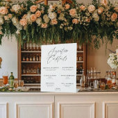 Editable Wedding Signature Drinks Bar Menu – 10x12 台座サイン