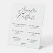 Editable Wedding Signature Drinks Bar Menu – 10x12 台座サイン (正面)