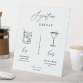 Editable Wedding Signature Drinks Menu Table Sign 台座サイン (インサイチュ)