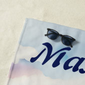 Editable Whale ビーチタオル (インサイチュ)