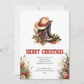 Editable Wild West Christmas greeting card design シーズンカード (正面)