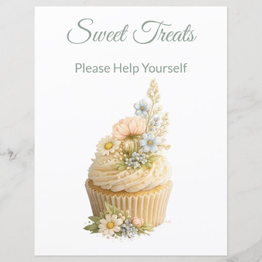 Editable Wildflower Event Dessert Table (正面)