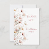 editable wildflowers floral thank you card サンキューカード (正面)