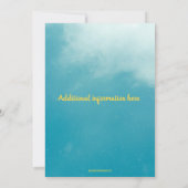 Editable Woman With Yellow Umbrella Bridal Shower 招待状 (裏面)