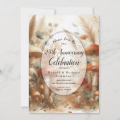 Editable Year Terracotta Toadstool Woodland  招待状 (正面)