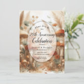 Editable Year Terracotta Toadstool Woodland  招待状 (スタンド正面)