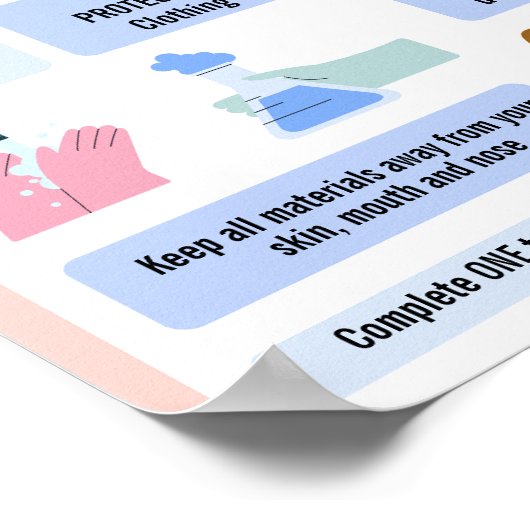 EditableScience LAB安全学校の教室ポスター ポスター (角)