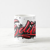 Edith red Heart Graffiti Tasse Kaffeetasse コーヒーマグカップ (中央)