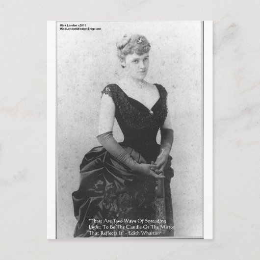 Edith Wharton「光を広める」名言ギフト&カード ポストカード (正面)