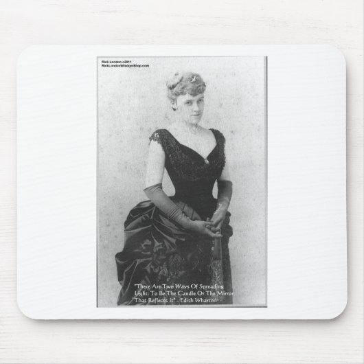 Edith Wharton「光を広める」引用ギフト&カード マウスパッド (正面)