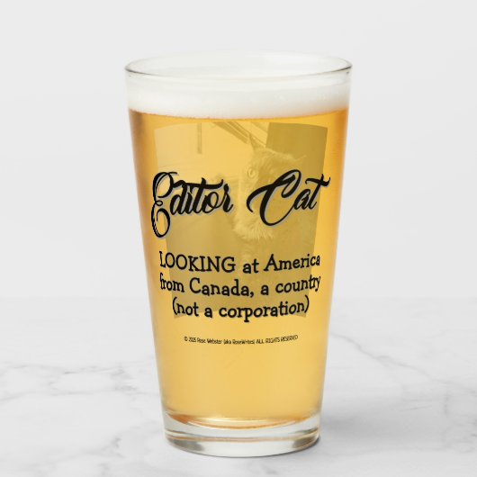 Editor Cat by RoseWrites Glass Cup タンブラーグラス (ドリンク裏面)