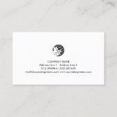 Editor Print Publishing Elegant Monogram 名刺 (裏面)