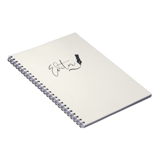 Editor Script Notebook – Minimalist Writing Pen ノートブック (右側)