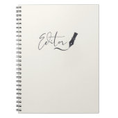 Editor Script Notebook – Minimalist Writing Pen ノートブック (正面)