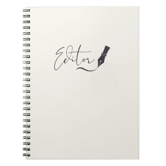 Editor Script Notebook – Minimalist Writing Pen ノートブック (正面)