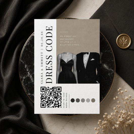 Editorial ウェディングドレスコードQR エンクロージャーカード