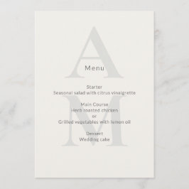 Editorial Initial Minimal Wedding メニュー