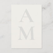 Editorial Initial Wedding Details Card エンクロージャーカード (裏面)